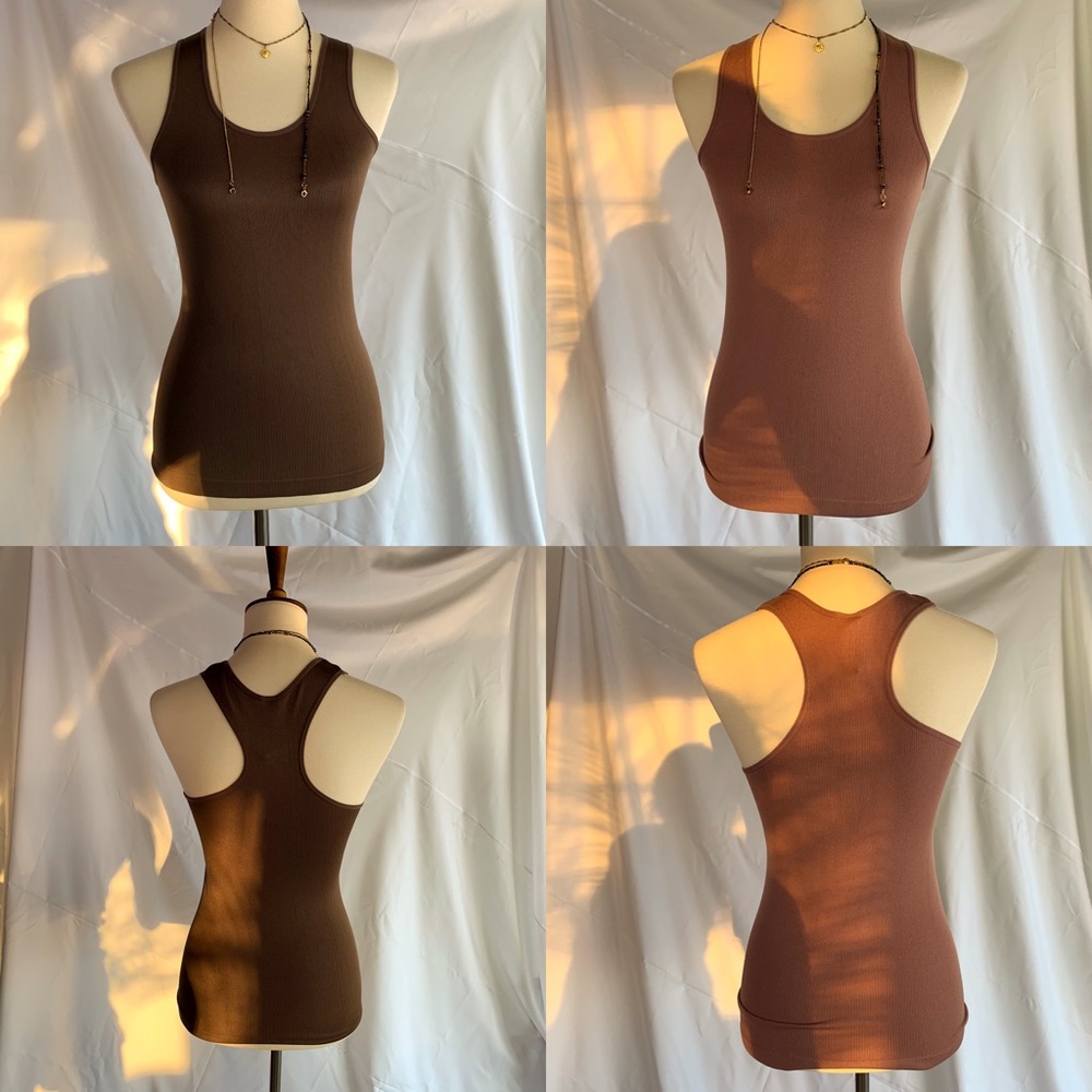 Basic Tank top 2 set🤎 Tan and Mauve